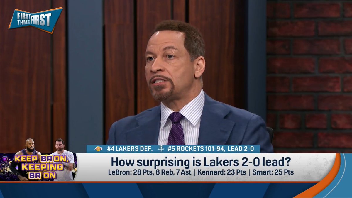 “The series is over. The Lakers are winning. The only question is: is it going 4, is it going 5, is it going 6? The Rockets are ATROCIOUS! Even with Kevin Durant!” Chris Broussard LOVES the way LeBron’s playing: