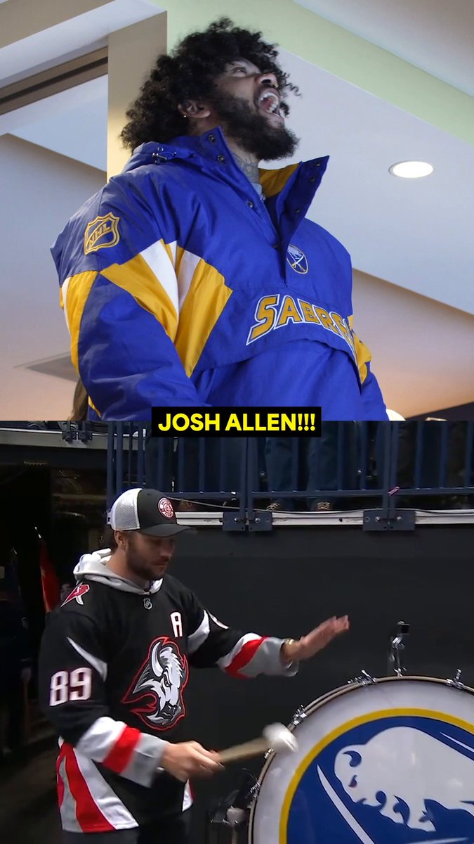 "I LIKE SPORTS!" 😂 The Buffalo Bills were loving the energy in the building for Game 2 between the Boston Bruins and y - Buffalo Sabres last night! #StanleyCup