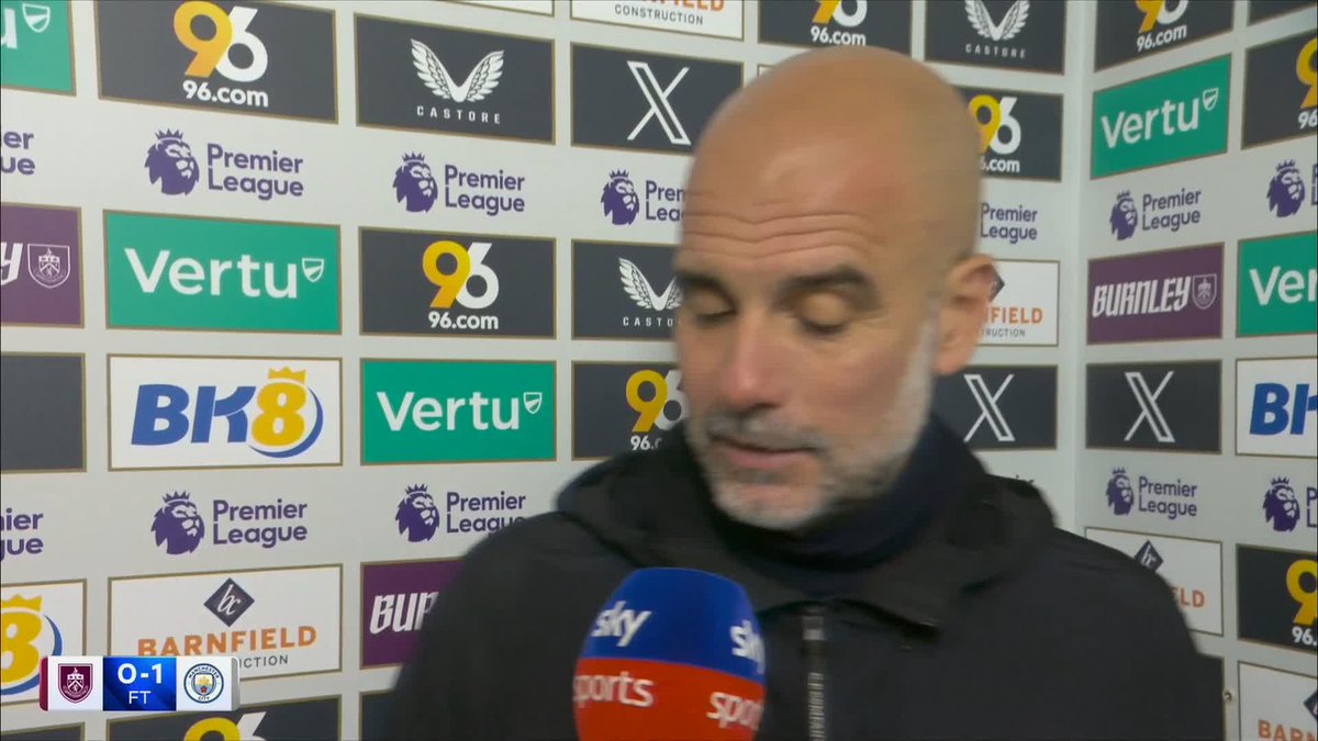 "Five games... we are ready" Pep Guardiola on Manchester City going top of the Premier League against Burnley.