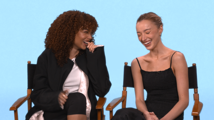 Whitney Peak &amp; Phoebe Dynevor relive that crazy THRASH scene