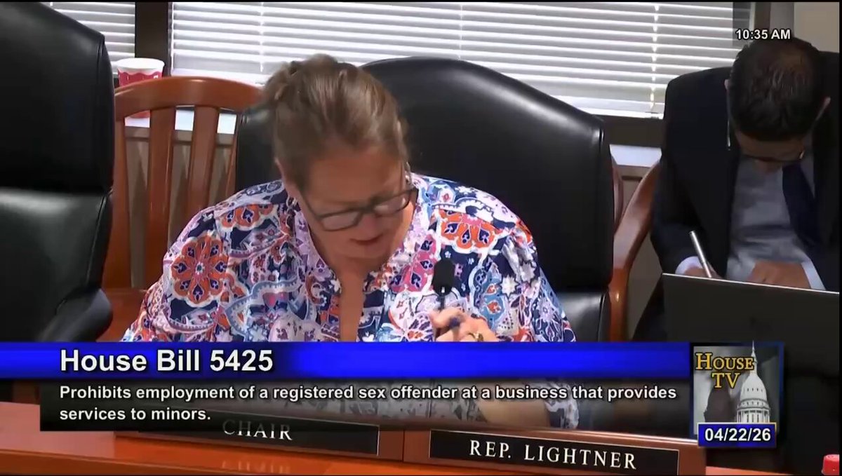 BREAKING: Not a single Michigan Democrat in the House Judiciary Committee voted for a bill which would ban sex offenders from working near childcare facilities