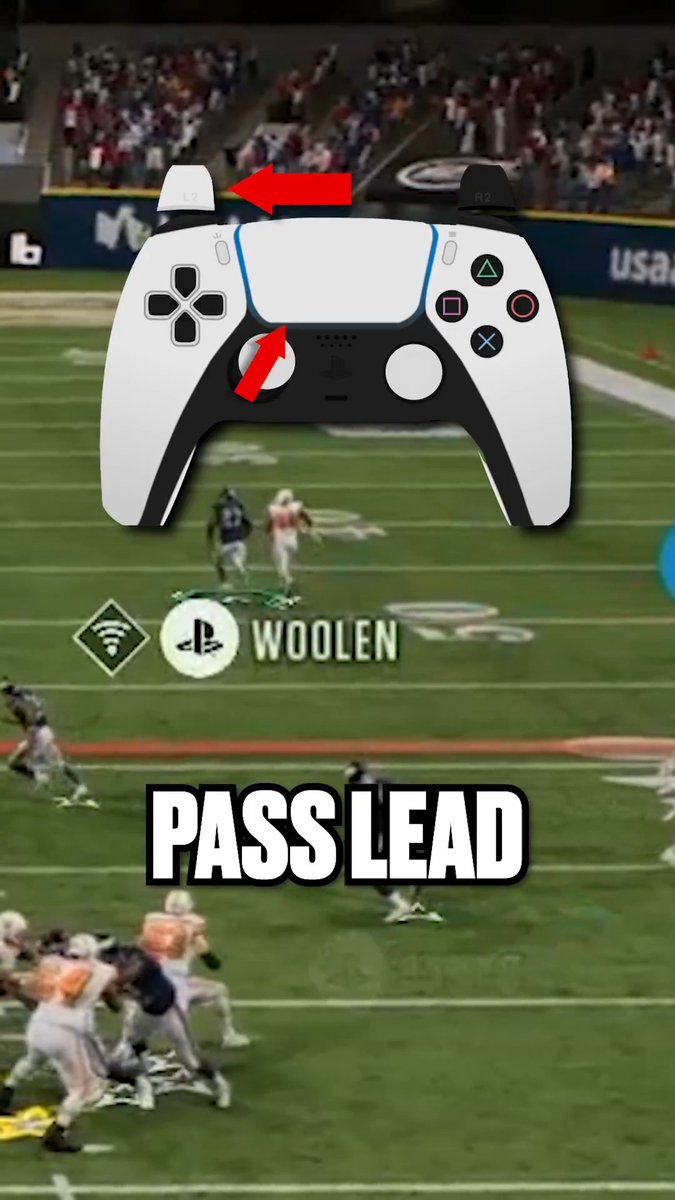 Hold down the left trigger to activate Free Form, and then use the left stick to get access to more of your receiver's catch radius! Let Cleff show you how Pass Leads are done 🎯