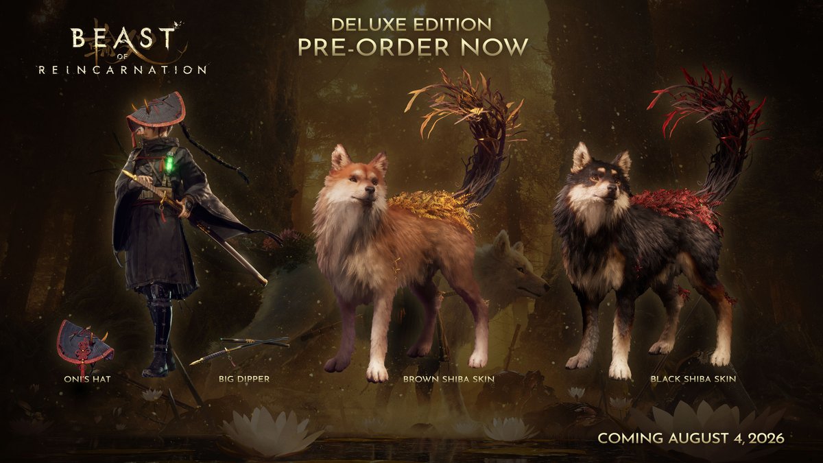 One warrior. One loyal companion. 🐕 Beast of Reincarnation launches on August 4! Pre-order the Deluxe Edition now to collect exciting bonuses: