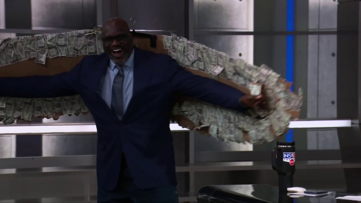 Shaq trying the Hawks ca-caw 😭 Chuck was ready 😂