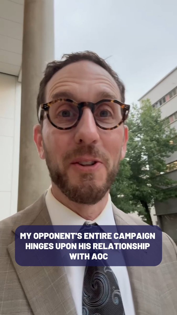 My opponent has made his ties to AOC one of the pillars of his campaign. Meanwhile, she hasn't endorsed him and refuses to comment on their relationship.