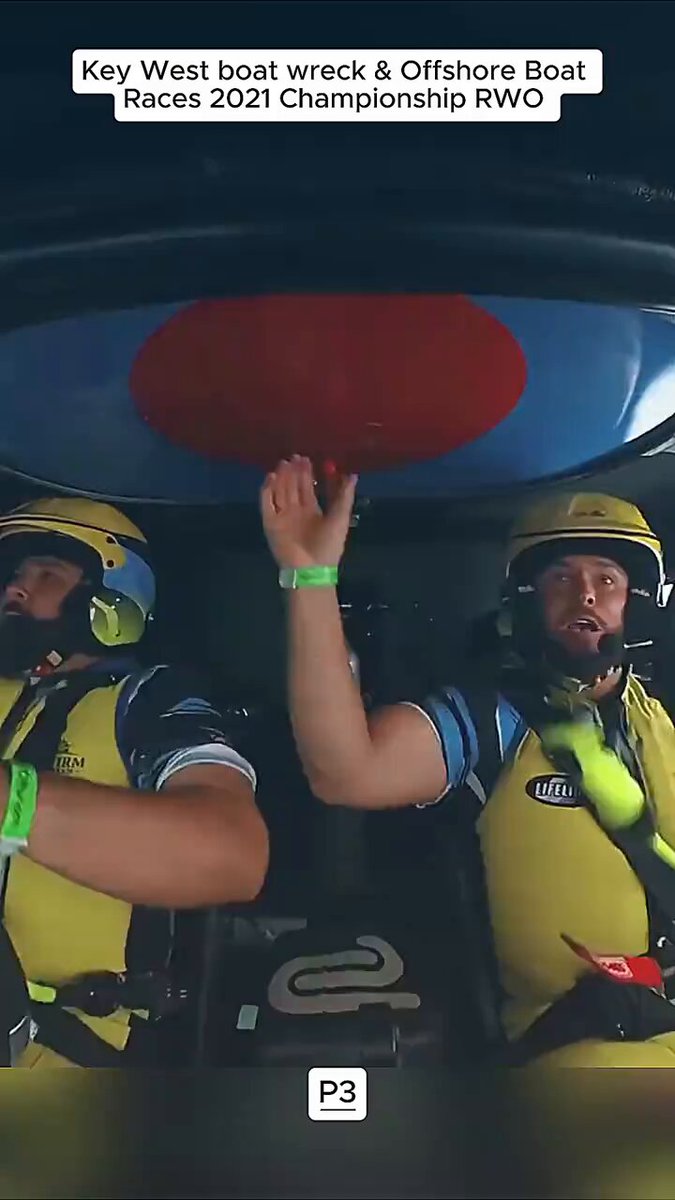 Moments after a race boat crashed and was sitting still in the water, I had no idea these guys had scuba gear like that. Did you? Also, it seems like they should have an easier escape latch.