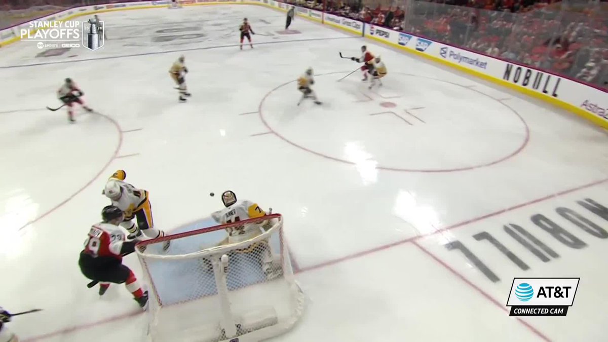HUUUUGGEEE scrum mainly between Konecny and Rust resulted in A LOT of penalties...