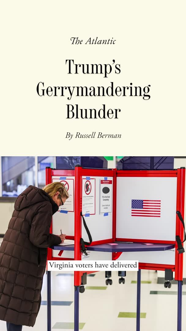 Virginia voters approved a lopsided new House map that could hand Democrats an additional four seats in the upcoming midterm elections—marking yet another blow to the GOP's redistricting efforts, Russell Berman reports.