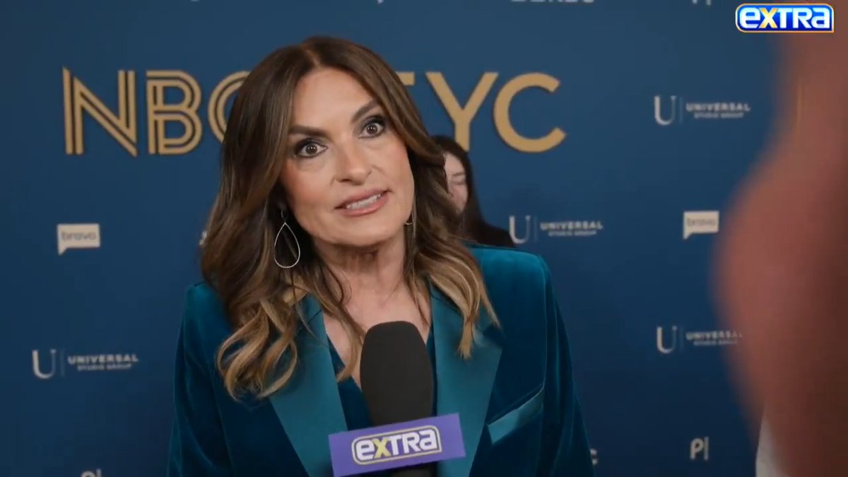 Mariska Hargitay says she "burst out in tears" when she saw Chris Meloni's video post about #LawAndOrder: Organized Crime being canceled. Plus, she teases that the #SVU season finale is one of the best ever. Full interview 🔗: