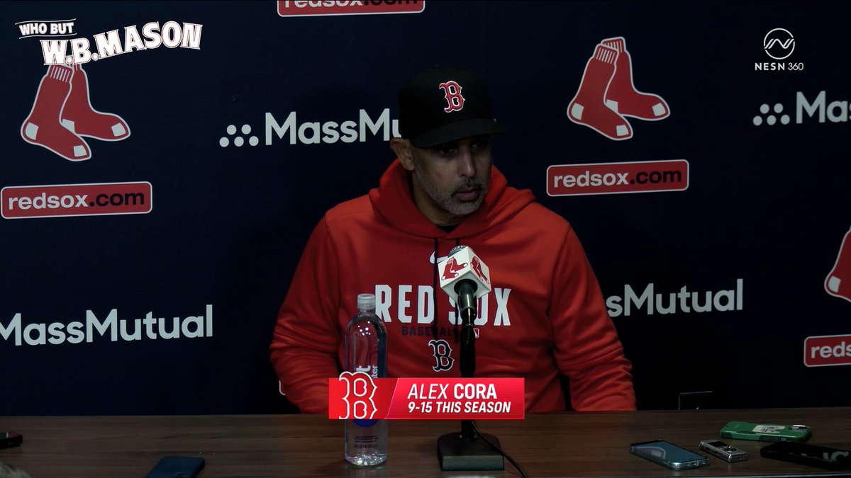 Alex Cora: “Everybody here believes we have a good team, well good teams have to find a way to score runs against good pitching” Mentioned this isn’t the worst offensive stretch he’s endured as manager.