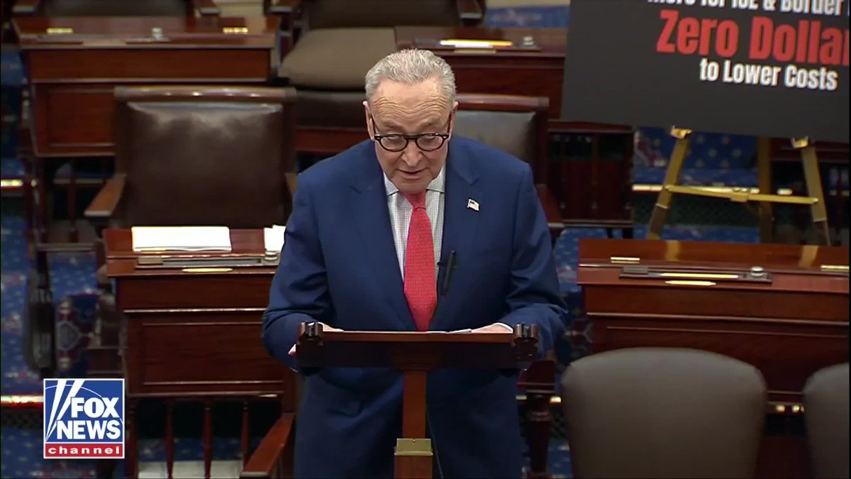 NOW: Minority Leader Schumer accuses Republicans of fighting for "rogue agencies" — ICE and Border Patrol — instead of focusing on the cost of living.