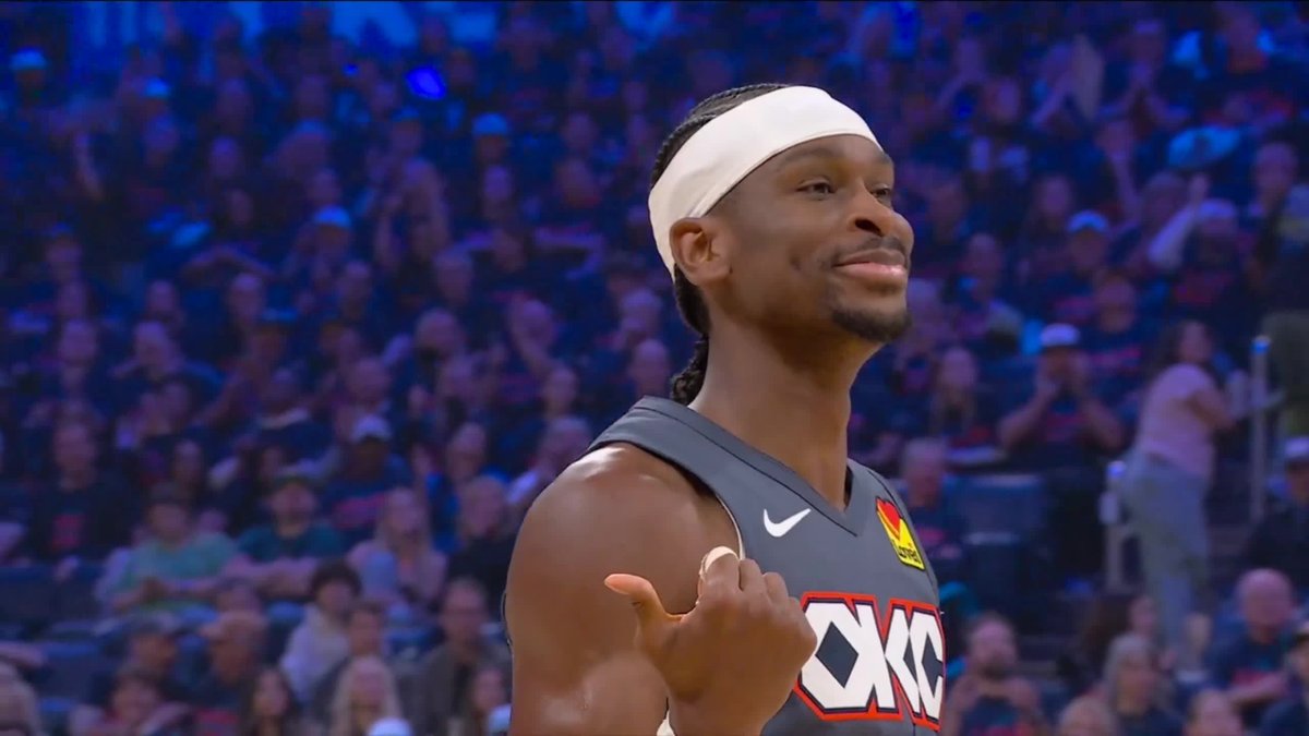 SHAI COOKING AND POINTING AT DILLON BROOKS 🍿