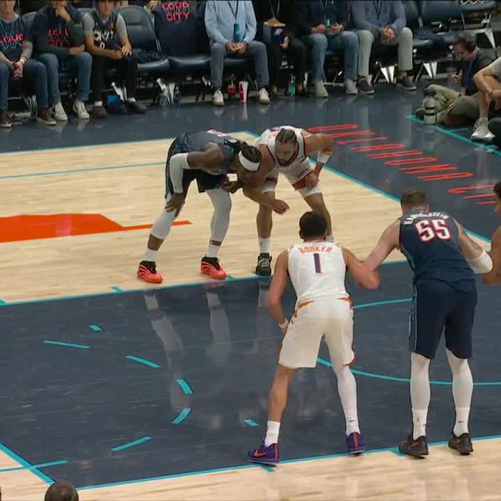 Dillon Brooks and Lu Dort got double techs for this exchange.