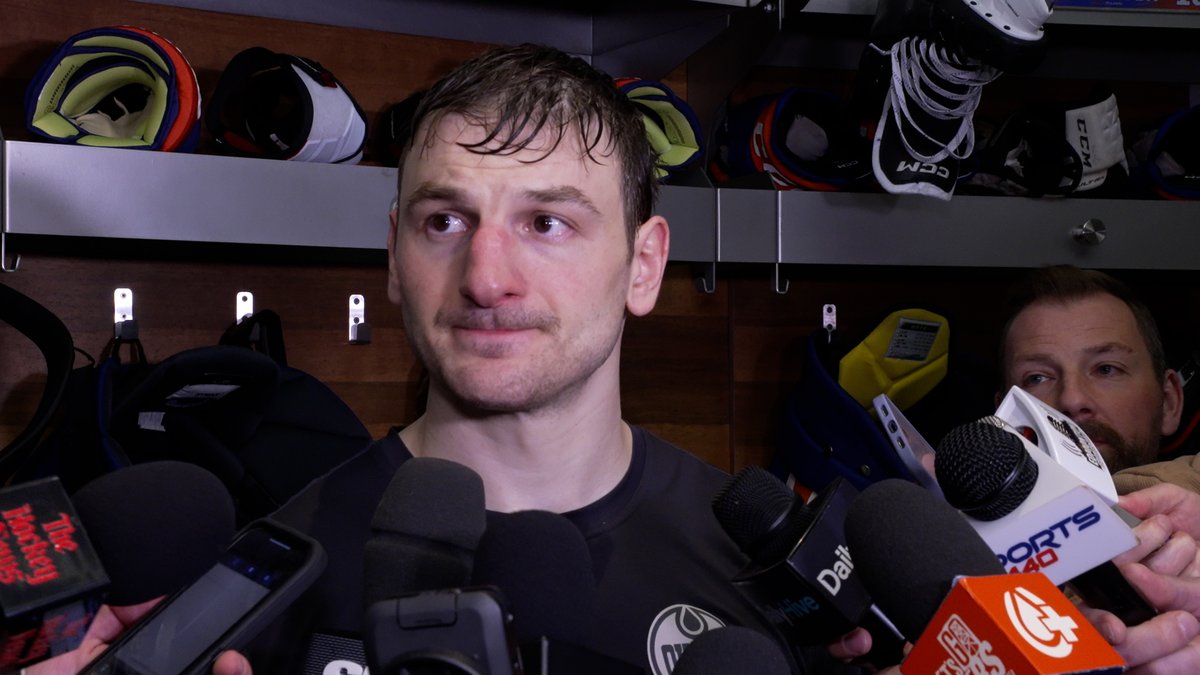"We're a little rusty. It's the first time we've all been back, all five of us, in a little bit... We've had looks, we've had chances, but we can be sharper & much cleaner." Zach Hyman on the #Oilers power play not scoring tonight. Enterprise | #LetsGoOilers