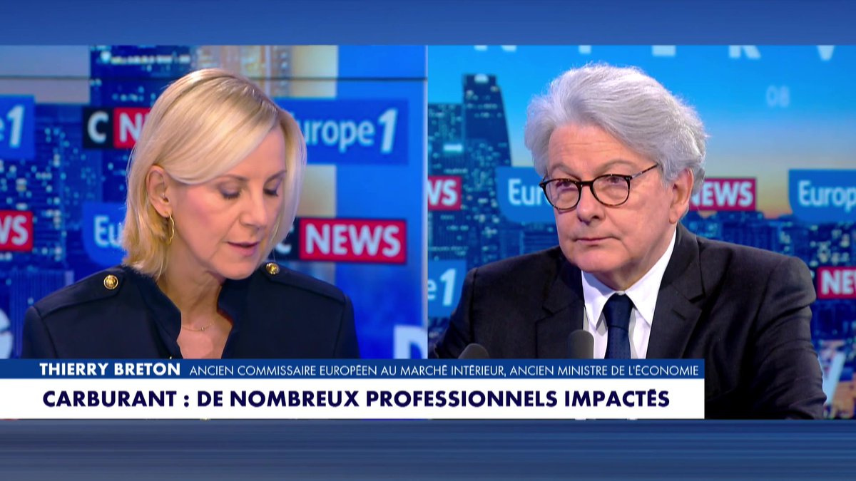 Crise du carburant : Thierry Breton déclare que "l'on ne peut pas se permettre de baisser les taxes". Pourquoi ces gens ont un micro et une interview tous les jours sur toutes les chaînes ?