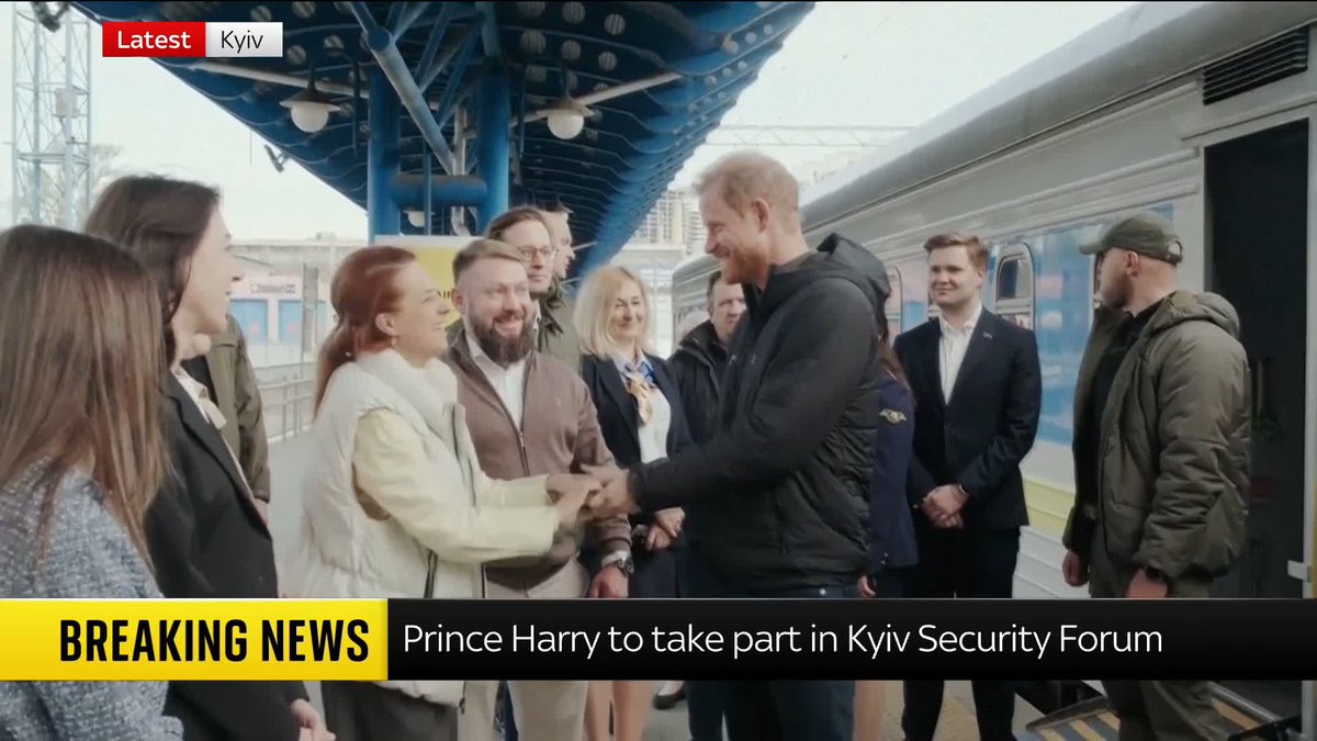 BREAKING: Prince Harry has arrived in Kyiv, Ukraine, ahead of taking part in the Kyiv Security Forum. 📺 Sky 501 and YouTube