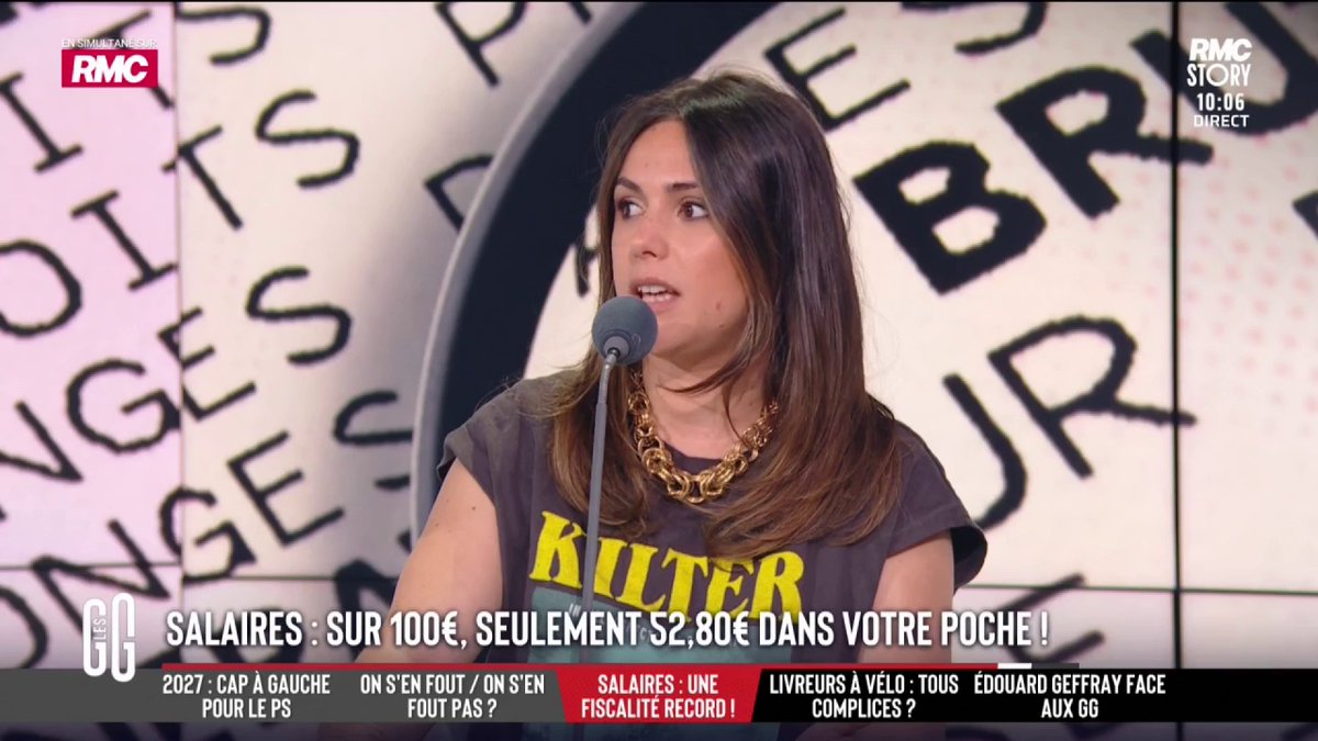 💸 Salaires : sur 100 €, seulement 52,80 € dans votre poche ! 🗣️ Laura Warton Martinez : "En plus vous avez 15 % qui disparaissent pour la TVA. Ensuite vous allez à la pompe. Au max il vous reste 40 balles. Vous travaillez plus pour l'État que pour vous. Mais qu'est-ce qu'ils foutent ?" #GGRMC