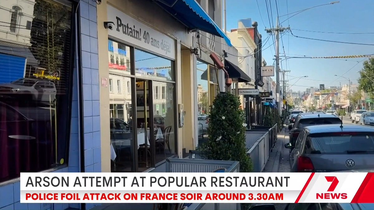 One of Melbourne’s most exclusive restaurants is at the centre of an extortion plot after police foiling a firebombing there. Laura Turner has the latest from outside France Soir in South Yarra.