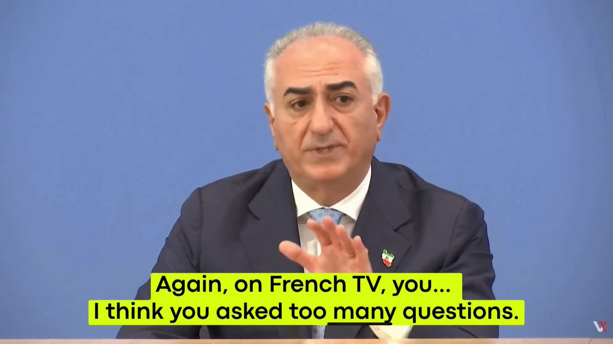 📽️ Reza Pahlavi loses his cool when challenged on why he supports foreign military intervention in Iran. He then asks organisers to skip the reporter’s next question—about why his wife called for “Death to Leftists”. Is silencing reporters part of the PR strategy? Justin Forsyth