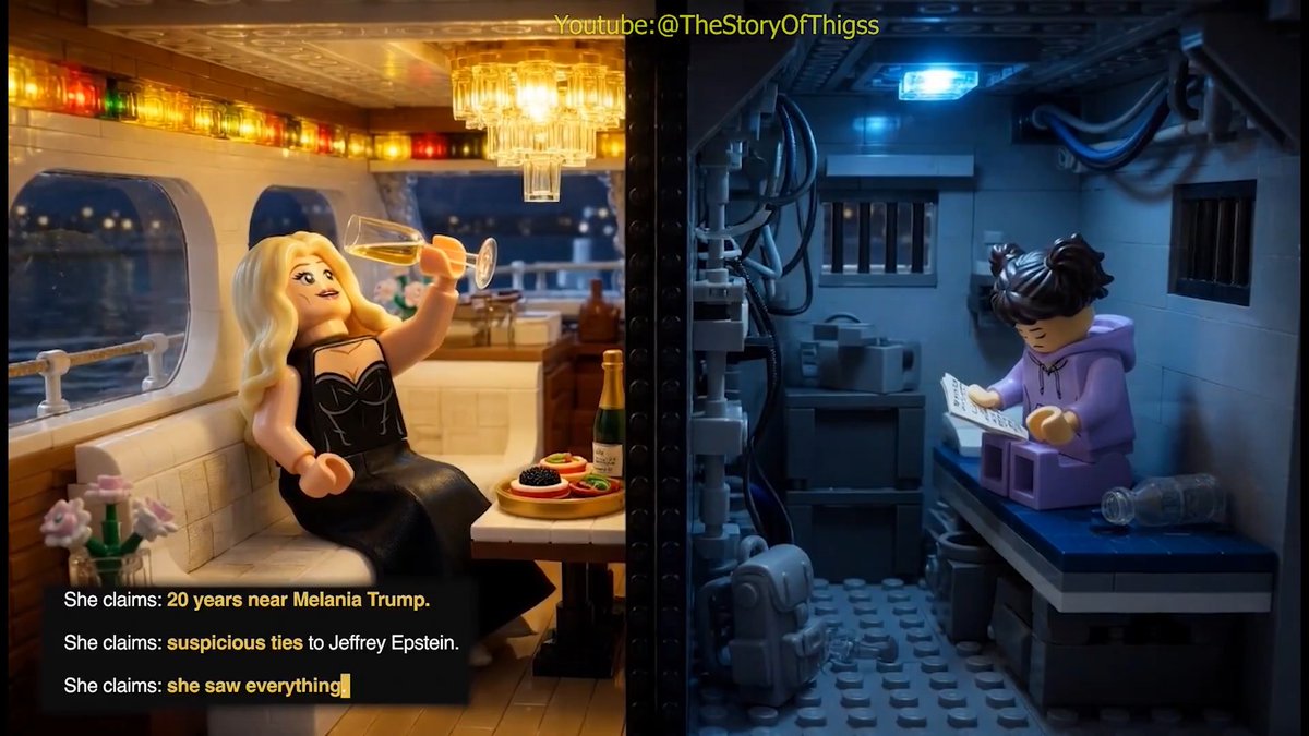 A Brazilian model and former close associate of Melania Trump made explosive claims linking the First Lady to the Jeffrey Epstein network and they cooked Melania Trump in this new LEGO rap battle movie 😭🤣😂