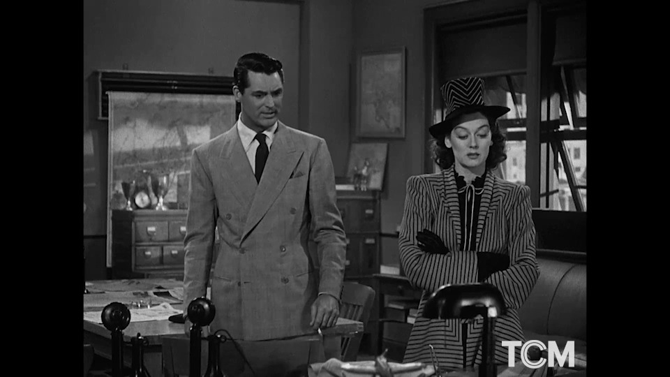 “Cary loved to ad-lib. He’d be... practically parallel to the ground, eyes flashing... as he was in with another ad-libber; I enjoyed working that way too. So we went wild." — Rosalind Russell on working with Cary Grant. HIS GIRL FRIDAY (1940)