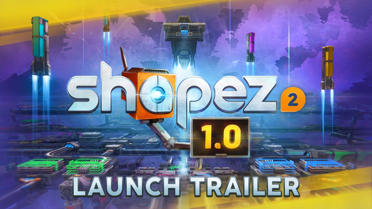 The 1.0 release of shapez 2 is AVAILABLE NOW with a whole new game mode for making huge factories, modding support, 83 achievements, new visuals &amp; much, much more. Vortex LTD is expecting you. ➡️ Check the replies for more info!
