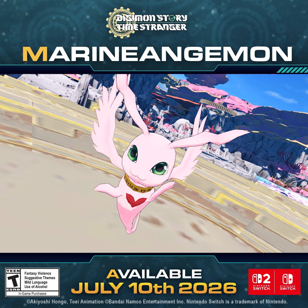 MarineAngemon Special Move: Ocean Love Digimon Story Time Stranger launches on Nintendo Switch 2 / Nintendo Switch on 7/10. #ADAMAS_ConfidentialReport #TimeStranger