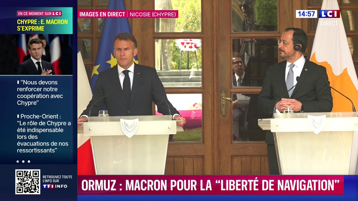 🗣️ "La France se tient prête, au moment où le Liban en jugera opportun, à organiser une conférence de soutien et de mobilisation pour soutenir le Liban dans cet effort de reprise de souveraineté" : Emmanuel Macron