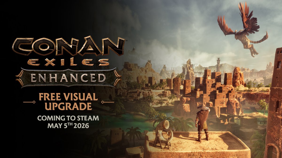 Eight years of blood, sand, and sorcery have led to this: Conan Exiles Enhanced! Experience all the survival content in this free fully upgraded version. ✨ Stunning Unreal Engine 5 visuals ⛰️ Merged Isle of Siptah &amp; Exiled Lands 👥 Multiple character support 🖥️ Revamped UI