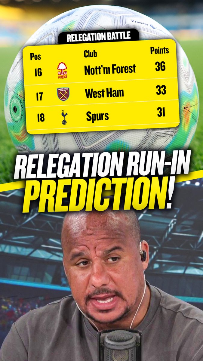 Who is joining Burnley and Wolves in the Championship next season? 🤔 Gabby Agbonlahor predicts every remaining #THFC, #WHUFC and #NFFC game to determine who goes down! 👀