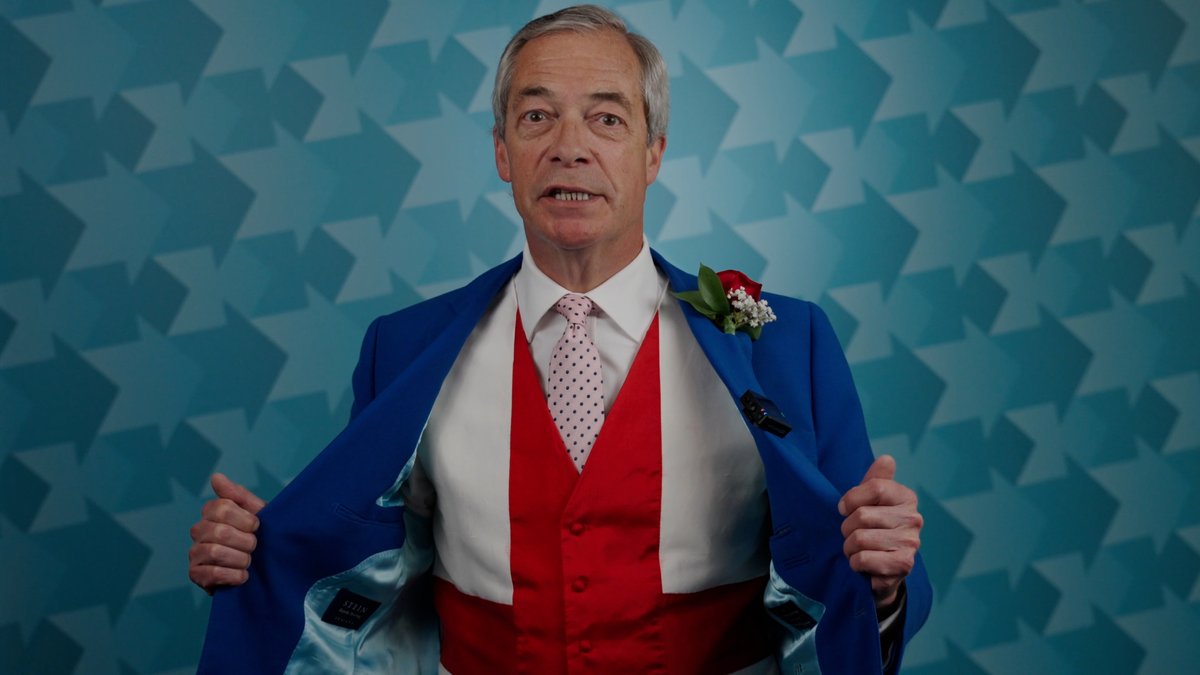 Nigel Farage delivers his St George’s Day message. 🏴