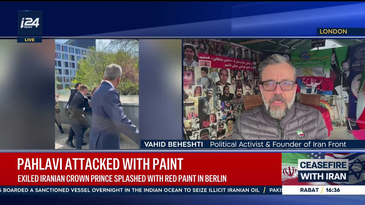 'I don't think that was a very important incident to focus on' Vahid Beheshti وحید بهشتی speaks about the tomato sauce attack on exiled Iranian opposition leader Reza Pahlavi with Balig Sladeen 👇For more news and updates, visit our official website👇