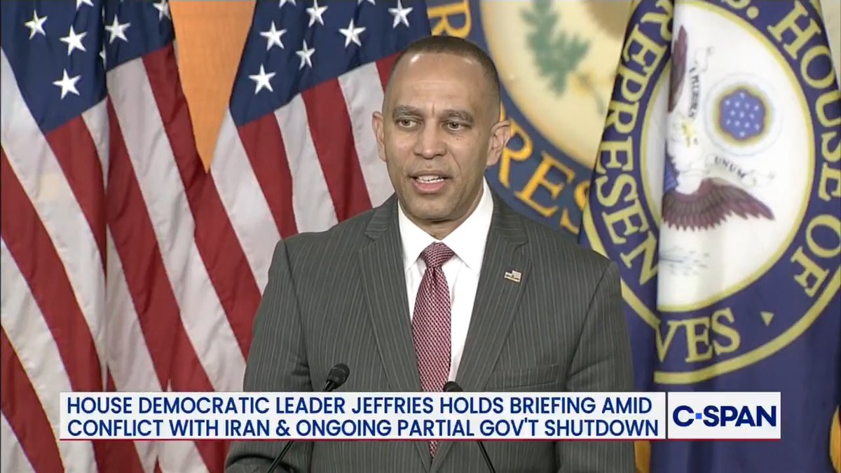 .Hakeem Jeffries: "If Donald Trump wants to debate me anytime, anyplace...I'd be happy to do it…I've got no doubts of what the outcome would be. It's extraordinary to me that Donald Trump keeps recycling these low IQ insults. This is from the dumbest president ever."