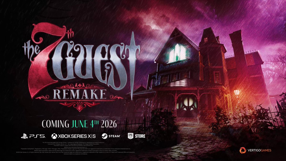 The date is set… June 4, 2026, Stauf's mansion will open its doors on PC, PS5 &amp; Xbox Series X|S. It's your time to RSVP ✉️ Nintendo Switch users.. your invitations will arrive in due time 👁️ Wishlist #The7thGuestRemake NOW ➡️