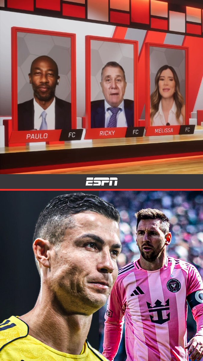 "SI MESSI ESTUVIERA EN LA LIGA DE ARABIA DIRÍAS QUE ES LA GRAN COSA...LA MLS TAMPOCO TIENE UN GRAN NIVEL"🔥😱 Se prendió el debate en la mesa de #ESPNFC sobre el nivel de Cristiano y Messi previo al Mundial😅 ¿Quién llega mejor a la cita mundialista?👀 📺 No te pierdas #ESPNFC Centroamérica en el Plan Premium de #DisneyPlus