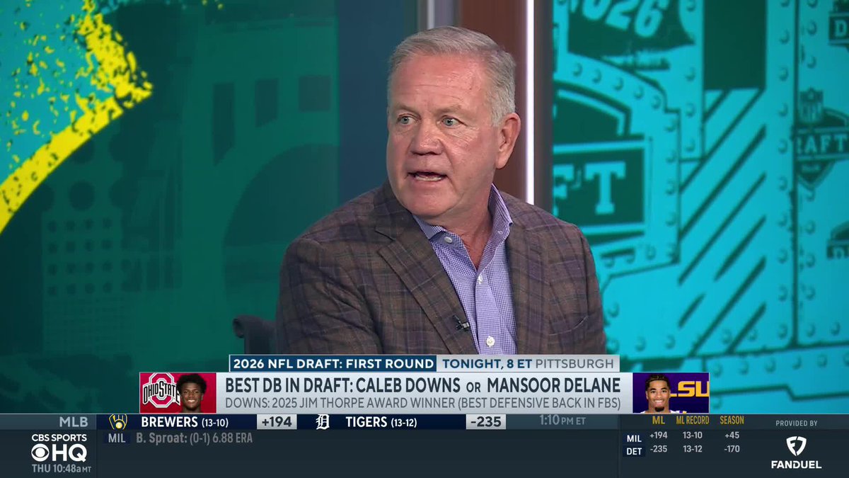 "Those are the kind of guys that separate themselves in the draft." Brian Kelly on his former player Mansoor Delane.