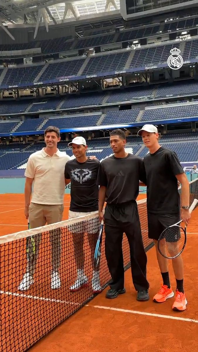 🎾 A special visit at the Bernabéu today!
