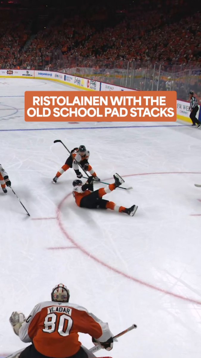 Rasmus Ristolainen brought out the ol' two-pad stack last night 🧱 #StanleyCup Game 4 between the Pittsburgh Penguins and Philadelphia Flyers is Saturday at 8p ET on TBS, Sportsnet, &amp; TVA Sports!