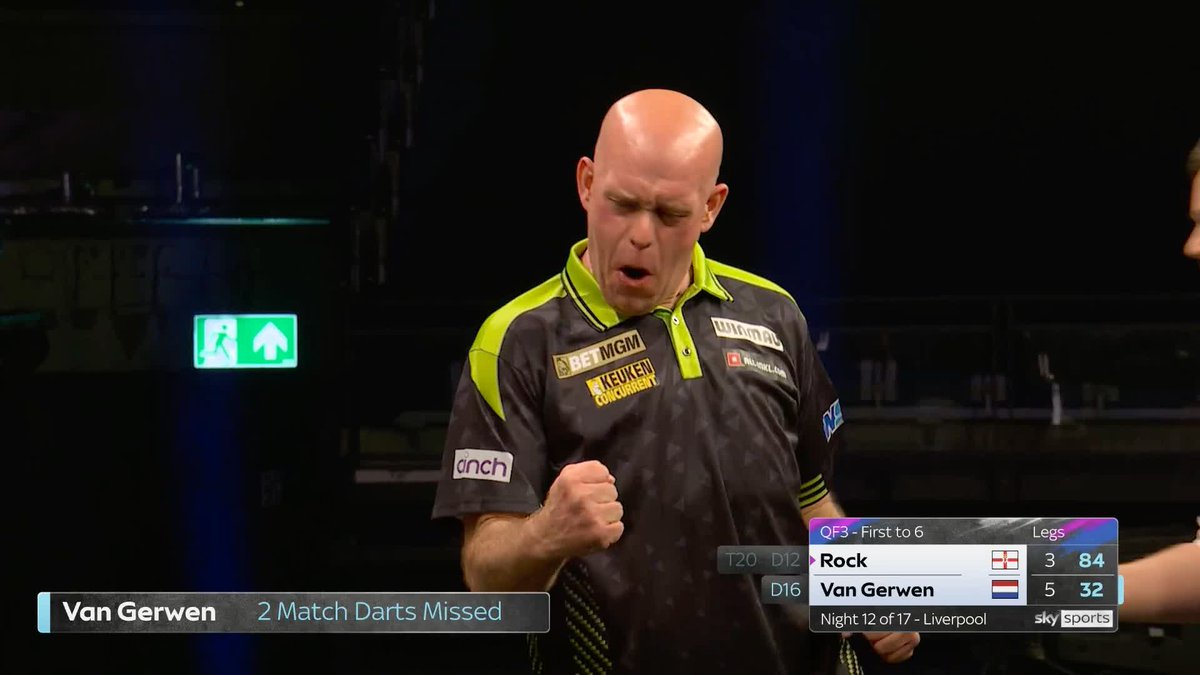 VAN GERWEN DEFEATS ROCK 🟢 Michael van Gerwen condemns Josh Rock to his first quarter-final defeat in five weeks, courtesy of a 6-3 win! 📲 #PLDarts | QF3