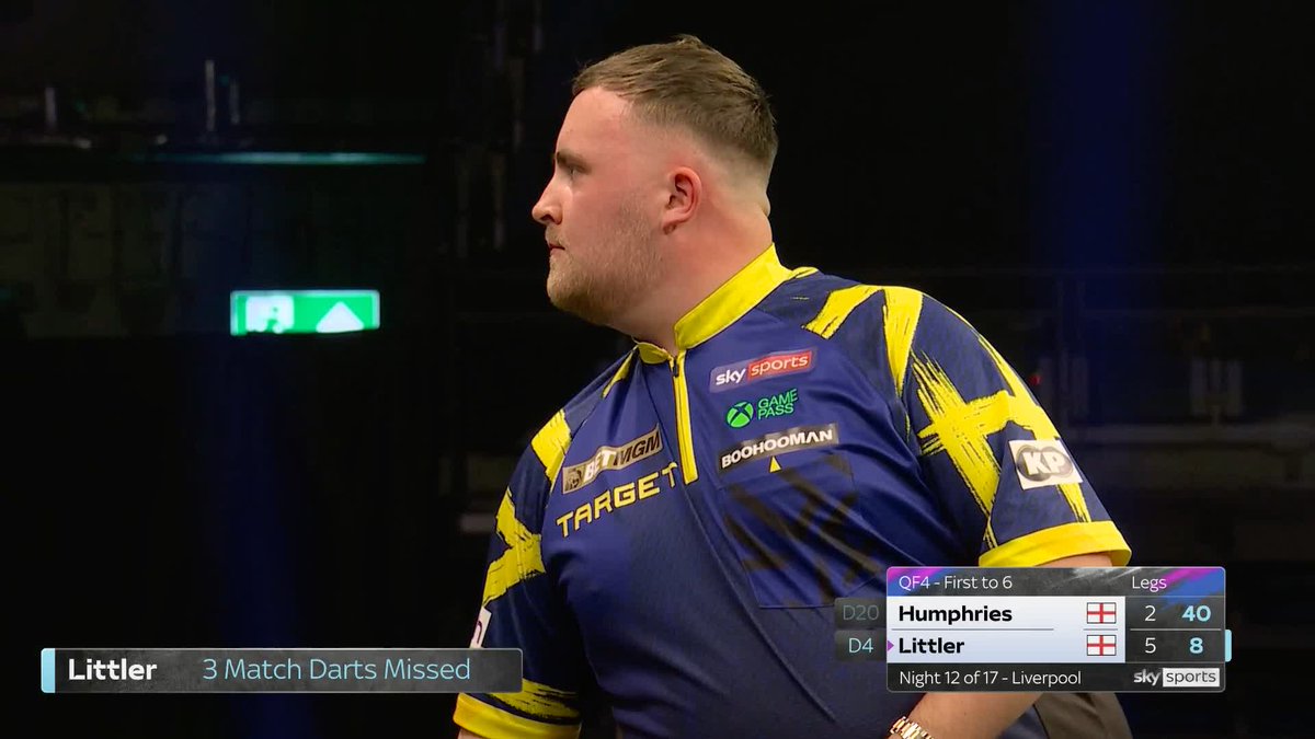 LITTLER BLASTS ASIDE HUMPHRIES! ☢️ Luke Littler bulldozes past Luke Humphries 6-2, capitalising on a poor doubling display from the defending Premier League champion to complete the last four lineup in Liverpool! 📲 #PLDarts | QF4