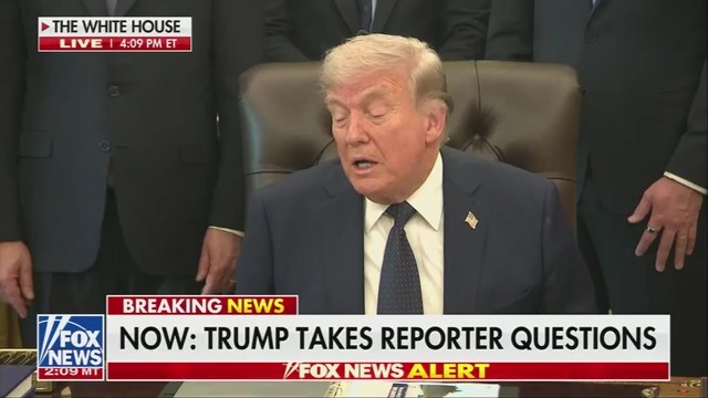 Trump snaps at reporter: "The stock market is at an all-time high. Can I finish my question, wiseguy?"