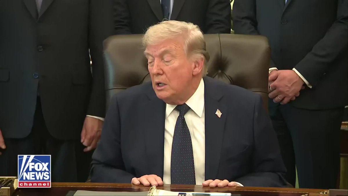 BREAKING: "We don't know who the leader is in Iran because, remember, regime change. Khomeini is gone. He's gone to greener pastures." "He's gone and all of his team is gone. Then a second group came in. They're all gone. And now you have the third group. And they were a little concerned about being gone too." -President Trump