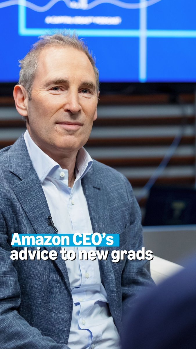 Be a learning machine. Get good at the details. Be reliable. Learn to deliver for customers. That's Amazon CEO Andy Jassy's advice for new graduates entering the workforce. 🎓 Watch 👇