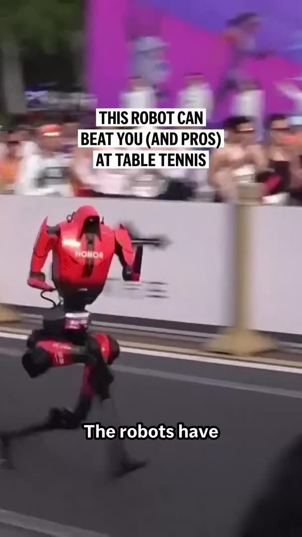 This robot isn’t just playing table tennis — it’s sometimes beating human pros, a major leap for machines in the real world.