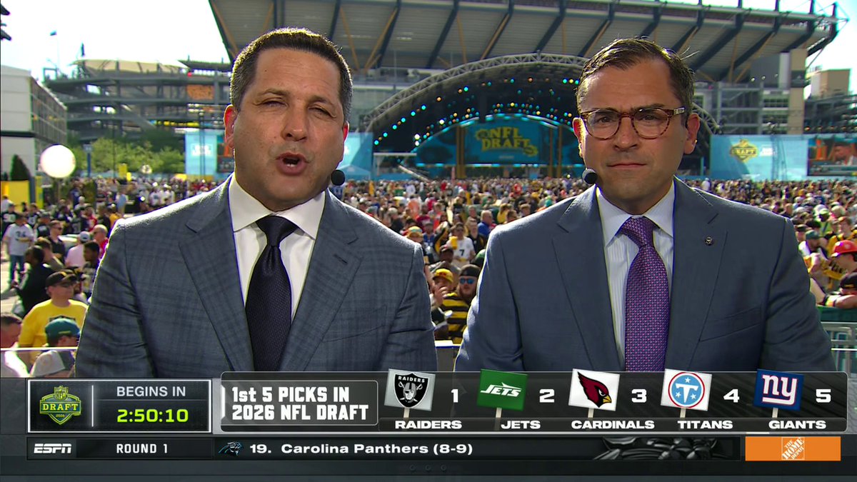 Insider power duo 💥 Adam Schefter and Pete Thamel give the latest updates ahead of Round 1 of the NFL draft ✍️