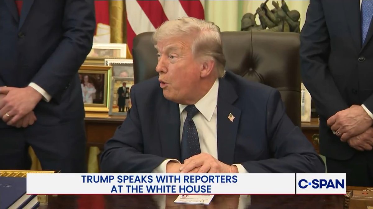 Q: "Why did you say that [the Virginia] election was rigged?" President Trump: "You have mail-in ballots and they received a lot of them, at the end of the day, all of a sudden."