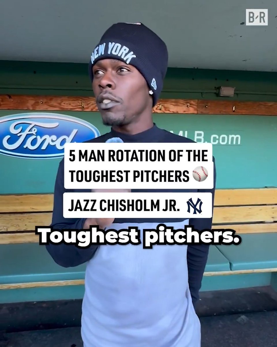 Jazz Chisholm Jr. built us a starting rotation using the toughest pitchers he's faced 👀 #Baseball #MLB #Yankees