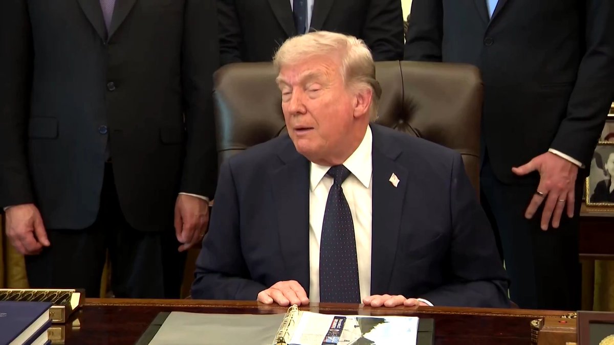 Trump told reporters 'don't rush me' when pressed on a timeline for ending the Iran war, saying he wanted to make the best deal while claiming the US had total control of the Strait of Hormuz and had destroyed Iran's navy, air force and air defenses