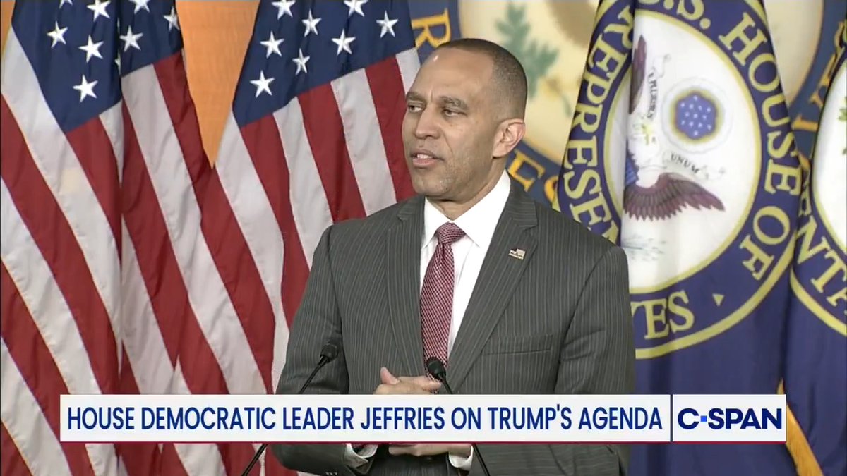 Jeffries: "Republicans have made clear that their priority is to continue to fund ICE and the violent Trump mass deportation machine as opposed to making life better for the American people."