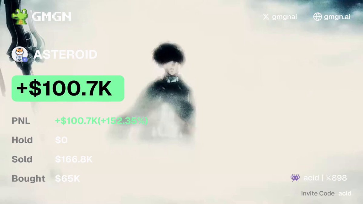 I finally hit my first 6 figure trade (+$100k) it's been a rough few months but this week has proved that opportunities will always present themselves on-chain in this game, consistency will always prove it's worth in due time you have to adapt, or die